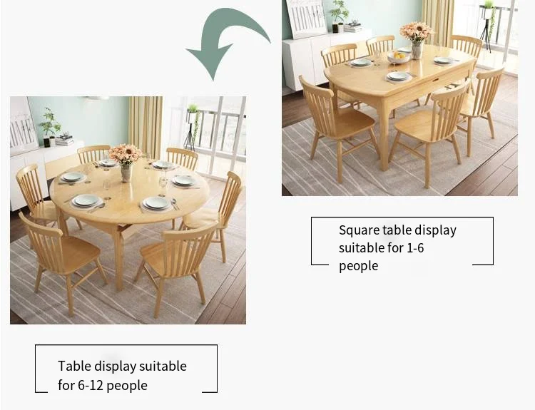 Nordic Dining Table Extendable Dining Table Wooden Dining Table