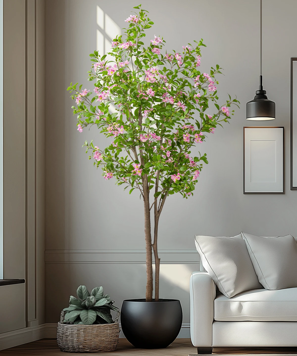 Artificial Plants Plastic Green Tree Greenery Potted Artificial Flower House Decor Wedding Decorations Indoor Outdoor Decoration factory