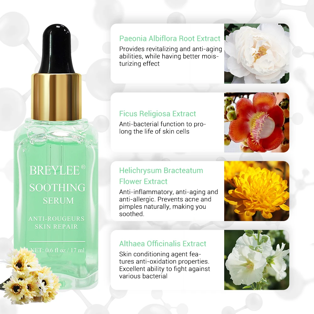 BREYLEE Repairing Serum Sensitive Skin Remove Fade Redness Treatment Soothing Whitening Face Skin Care Acne Scar Facial Serum
