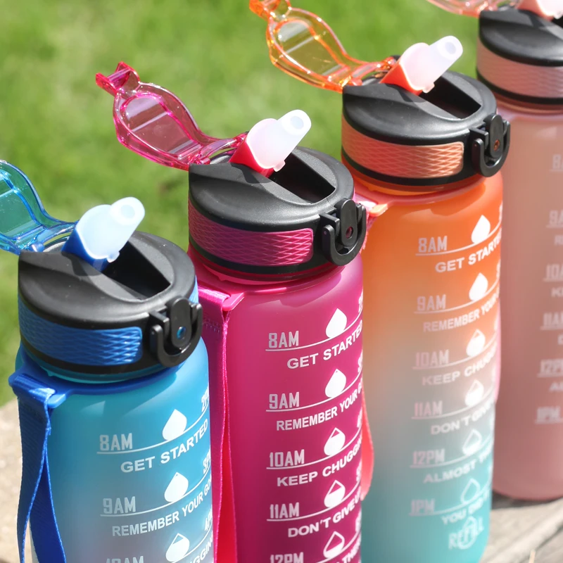 Wholesale Eco Friendly Tritan Plastic Sport Water Bottle With Time