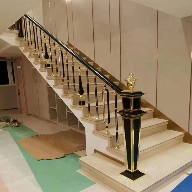 2025 Spiral staircase aluminum pipe deck balustrade system hand railing ...