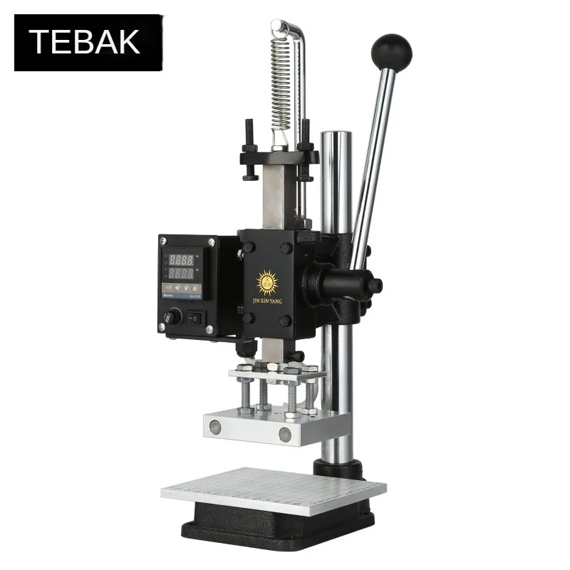 TEBAK Manual Leather Paper Wood Machine Heat Press Machine Letters Hot Foil Stamping Machine