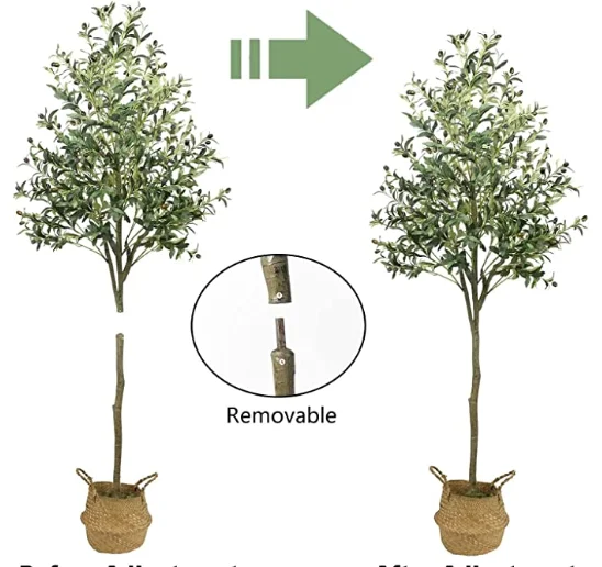 Custom Faux Plastic Potted Olive Plants Artificial Olive Tree For