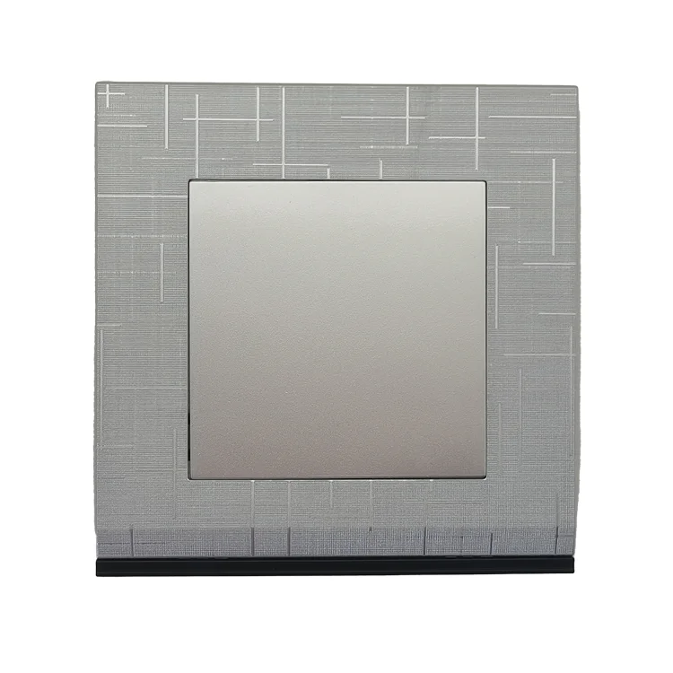UK Standard Wall Socket Switch Panel Electrica Silver Color PC Material Standard Grounding for Home Products