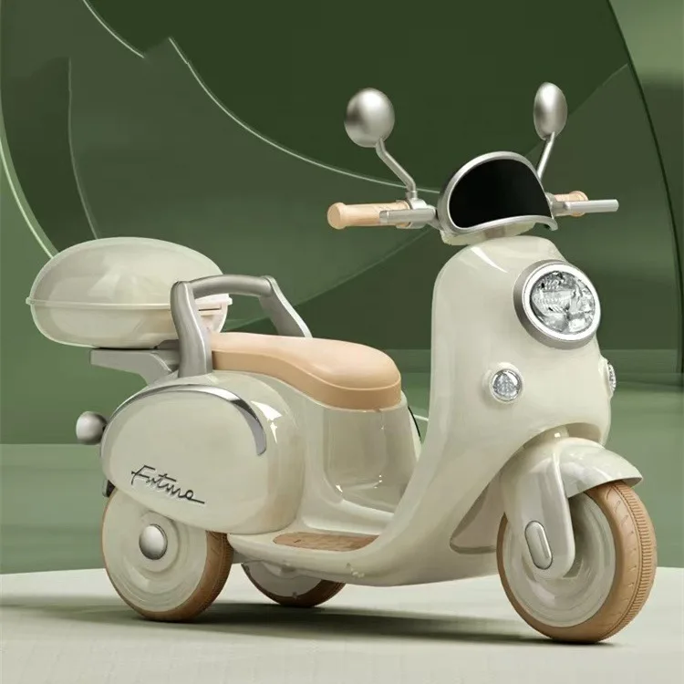 3 Wheel Battery Operated Electric Motorcycle Ride-On Car for Kids Pink Color Plastic Material for 2-4 & 5-7 Years