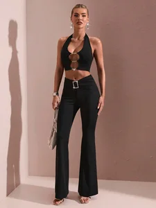 New Women's Clothing: Retro Drapey Pants, Loose-Fitting Slimming High-Waisted Leisure Long Pants for Ladies