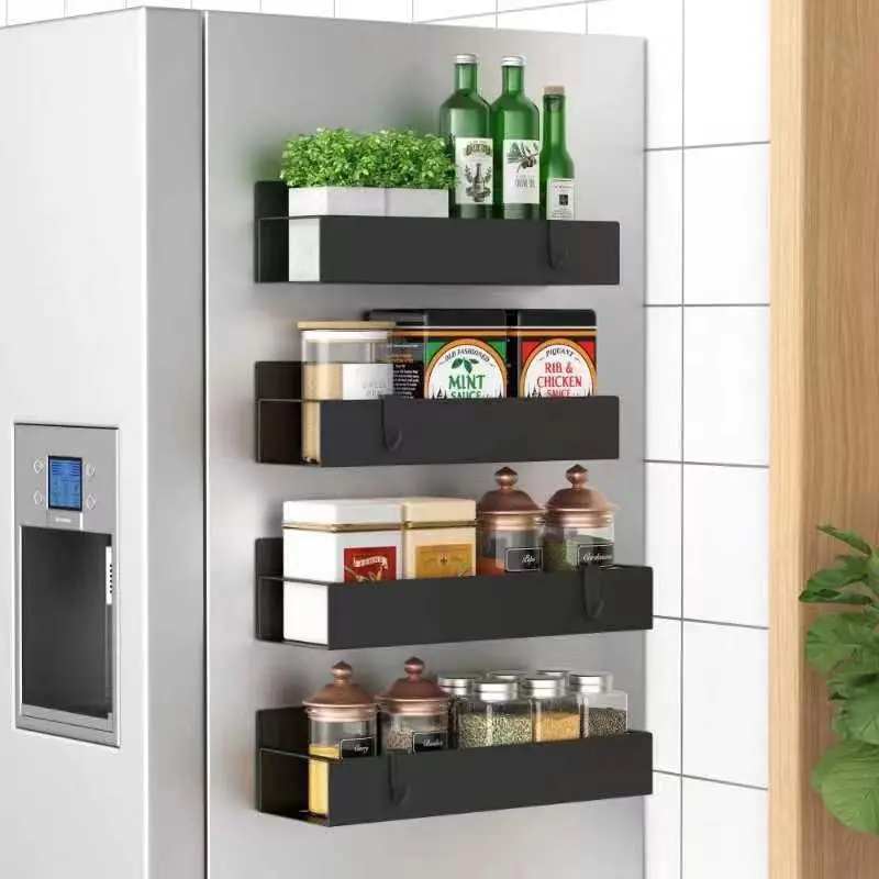 4 Pack Magnetic for Refrigerator and Oven Organizers and Storage Kitchen Spice Rack