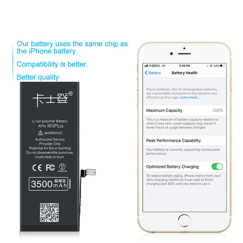 Battery Message Apple Certified Battery Replacement IPhone 13 OEM