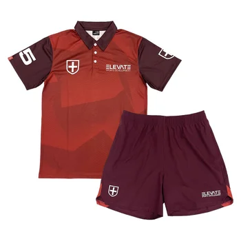 Custom Cricket Uniform Kit Automated Cutting T Shirt and Trouser with Name Printing for Match Wear