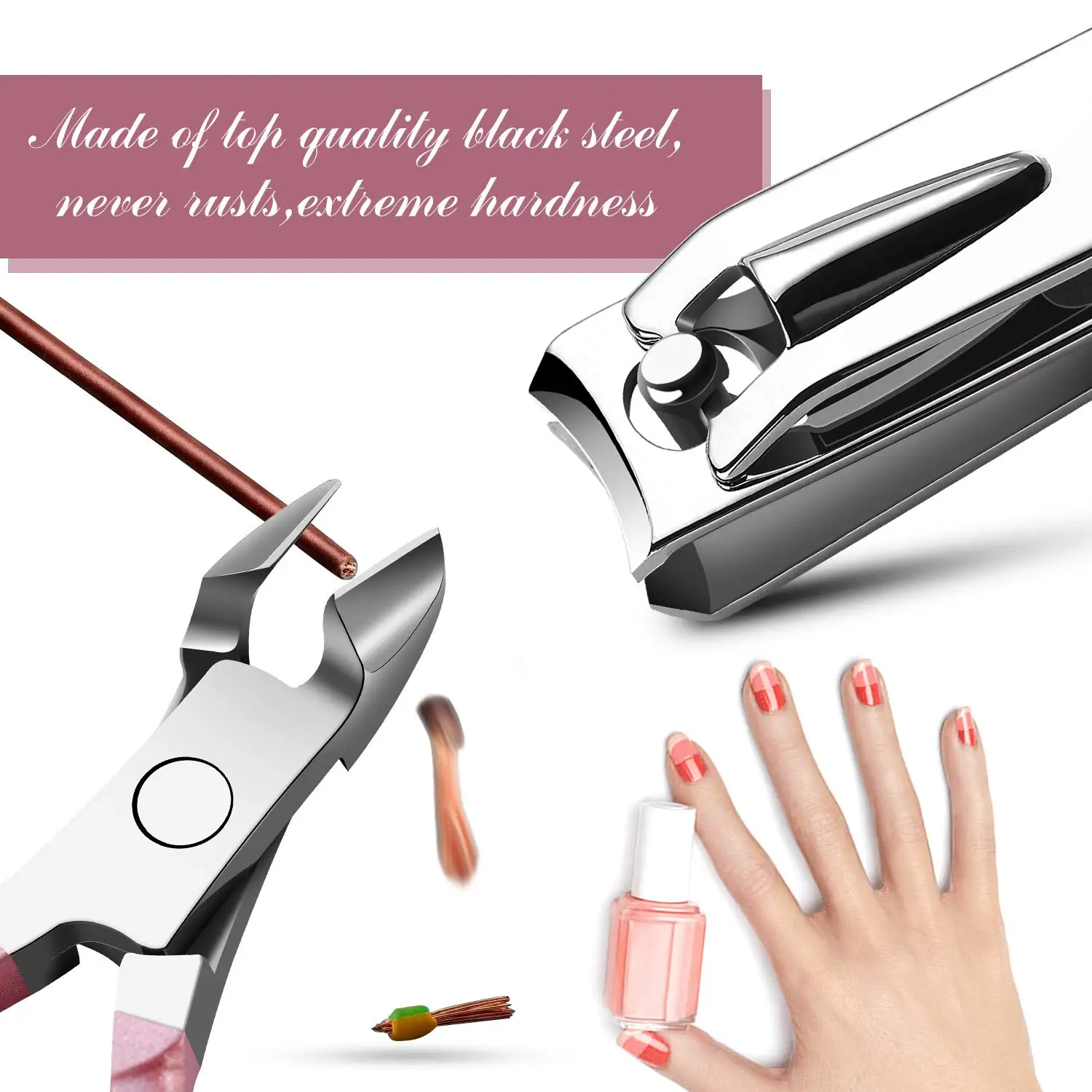 Кусачки для ногтей Педикюр Набор 26 в 1 маникюрный набор профессиональный маникюрный набор для педикюра и маникюра и педикюра, фрезер инструменты