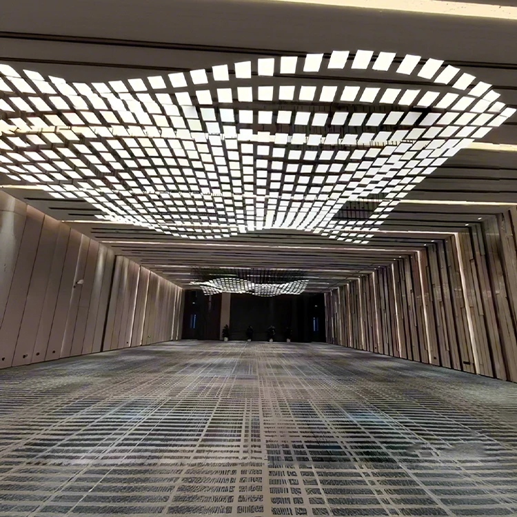 Aanpasbare moderne luxe LED-kroonluchter warm wit licht energiebesparende dimbare opties grote commerciële roosterdesign midden