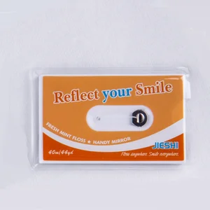 Daily Care ISO CE BSCI Approved Oral Care Dental Floss 40M Card Teeth Clean Floss with Mirror Back