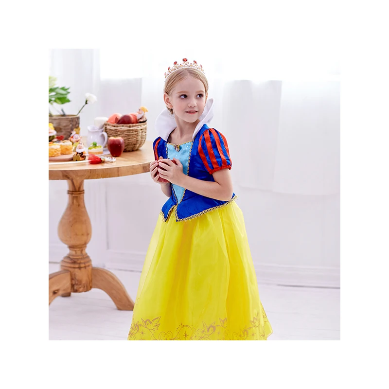 Girls Traditional Dress Up Princess Fairy Costume Set cosplay Carnival Snow White cloth for kids