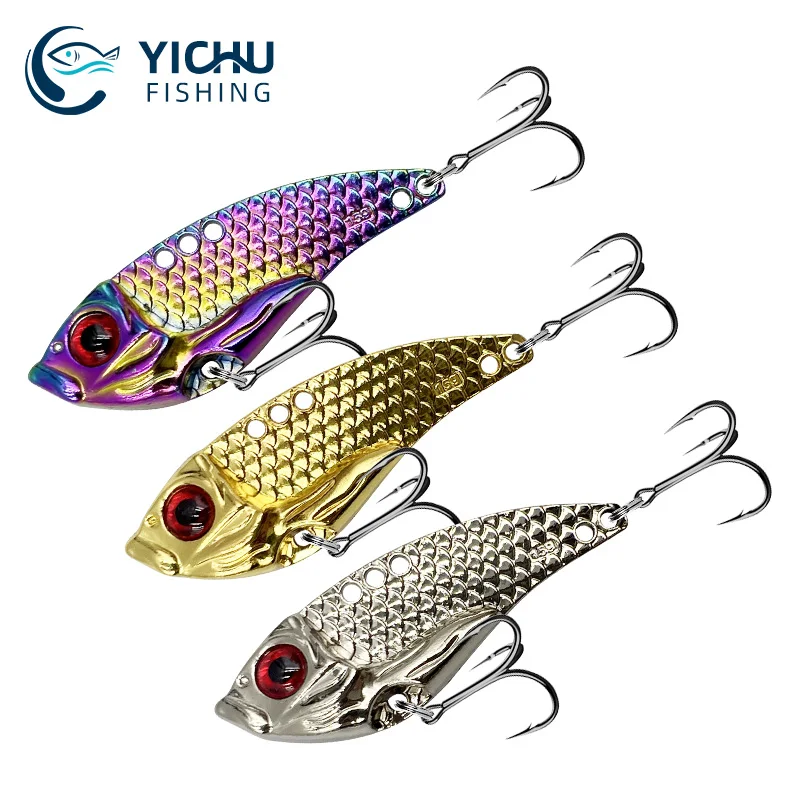 10g Fishing Baits 5 Pack Metal Blade Baits Fishing Lures - VIB Spoons For  Bass, Trout, Walleye, Crappie With Storage Box Metal Blade Baits For Bass