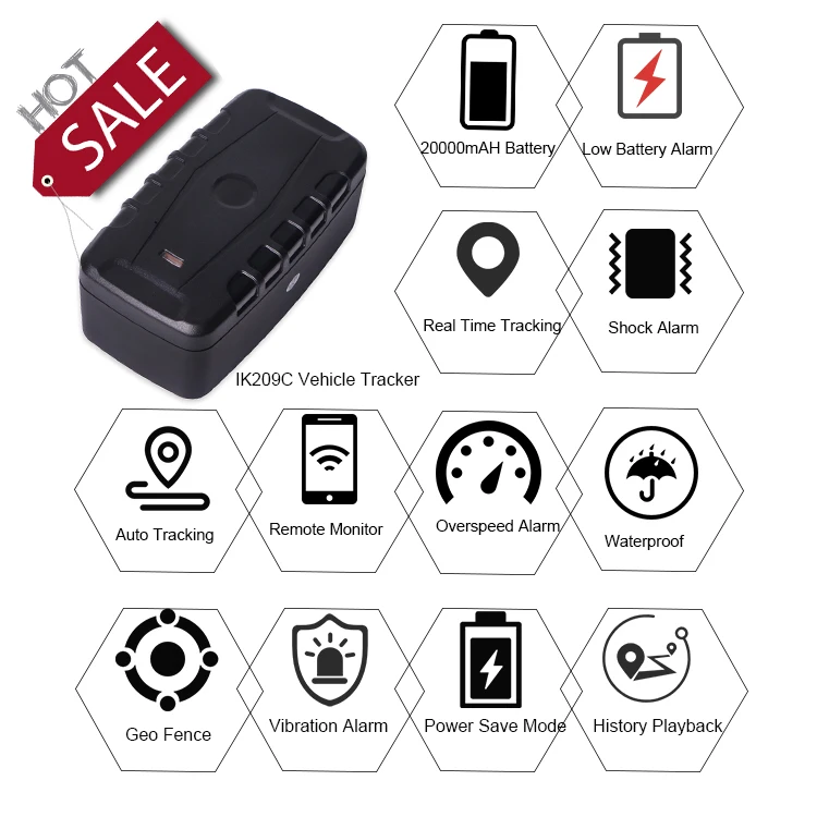 Wireless 4G GPS Tracker Portable Locator with Strong Magnet Weight Sensor for Vehicle Management 24/7 Tracking Security System