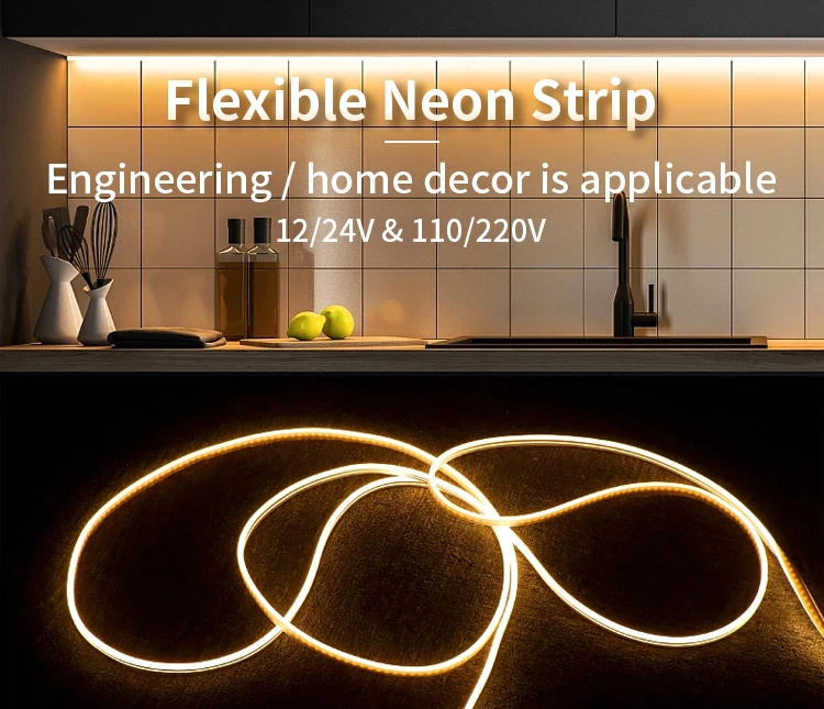 Dc12v 24v 6x12 8x16mm Smd2835 120leds/m Led Flexible Rope Silicone