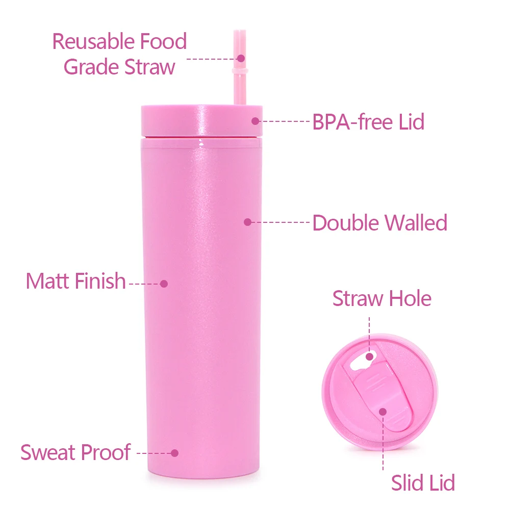 Hot Selling Pastel As Reusable Colored Tumblers With Lids And Straw 