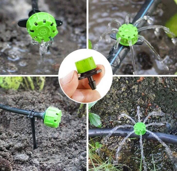 8-Hole Drippers Micro Drip Irrigation Garden Emitter Watering System Sprinkler 