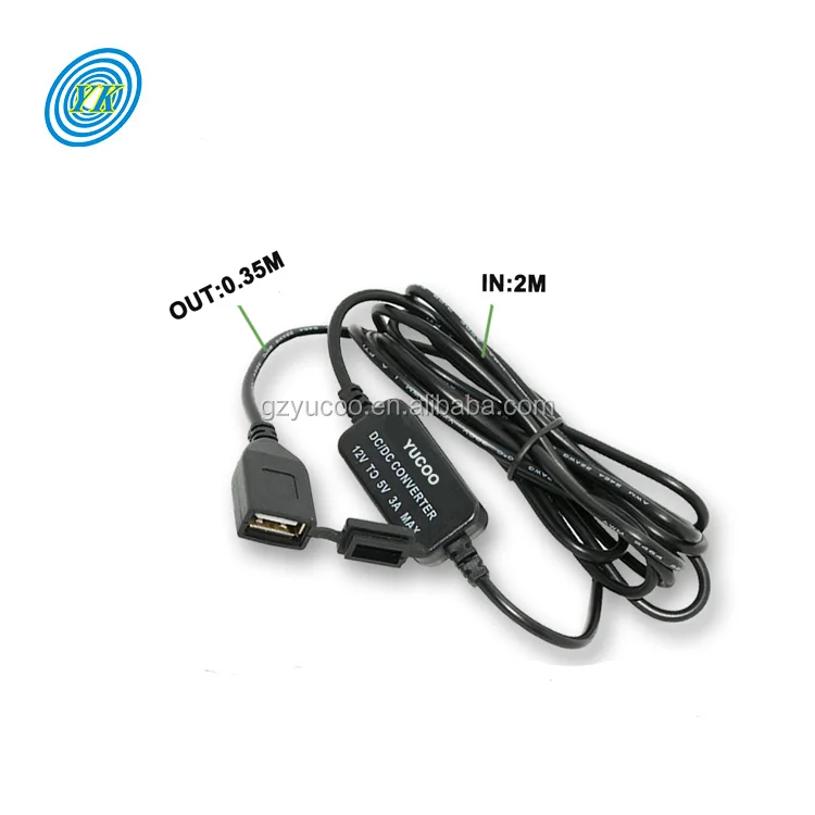 DC DC Micro USB Power Converter 12V  to 5V 3A Step Down Buck Module Car Power Supply