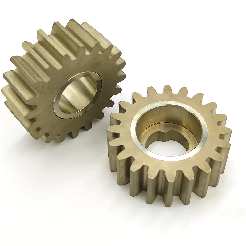 Factory Customization CNC Parts Ni-plated Chrome Plated Gear Copper Brass Bronze OEM Spur Bevel Gear