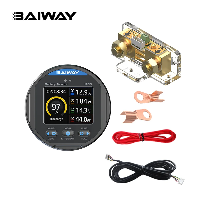 TR24 IP68 wasserdicht 8-100V 0-500A universeller Autobatterie-Monitor Lade- und Entlade-Spannungsanzeiger für Batteriekapazität Prüfgerät Messgerät
