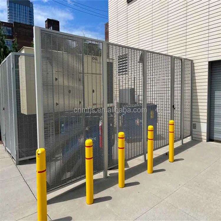 Clear view 358 anti-climb mesh fence 358 fence high security fence panel with barbed wire supplier