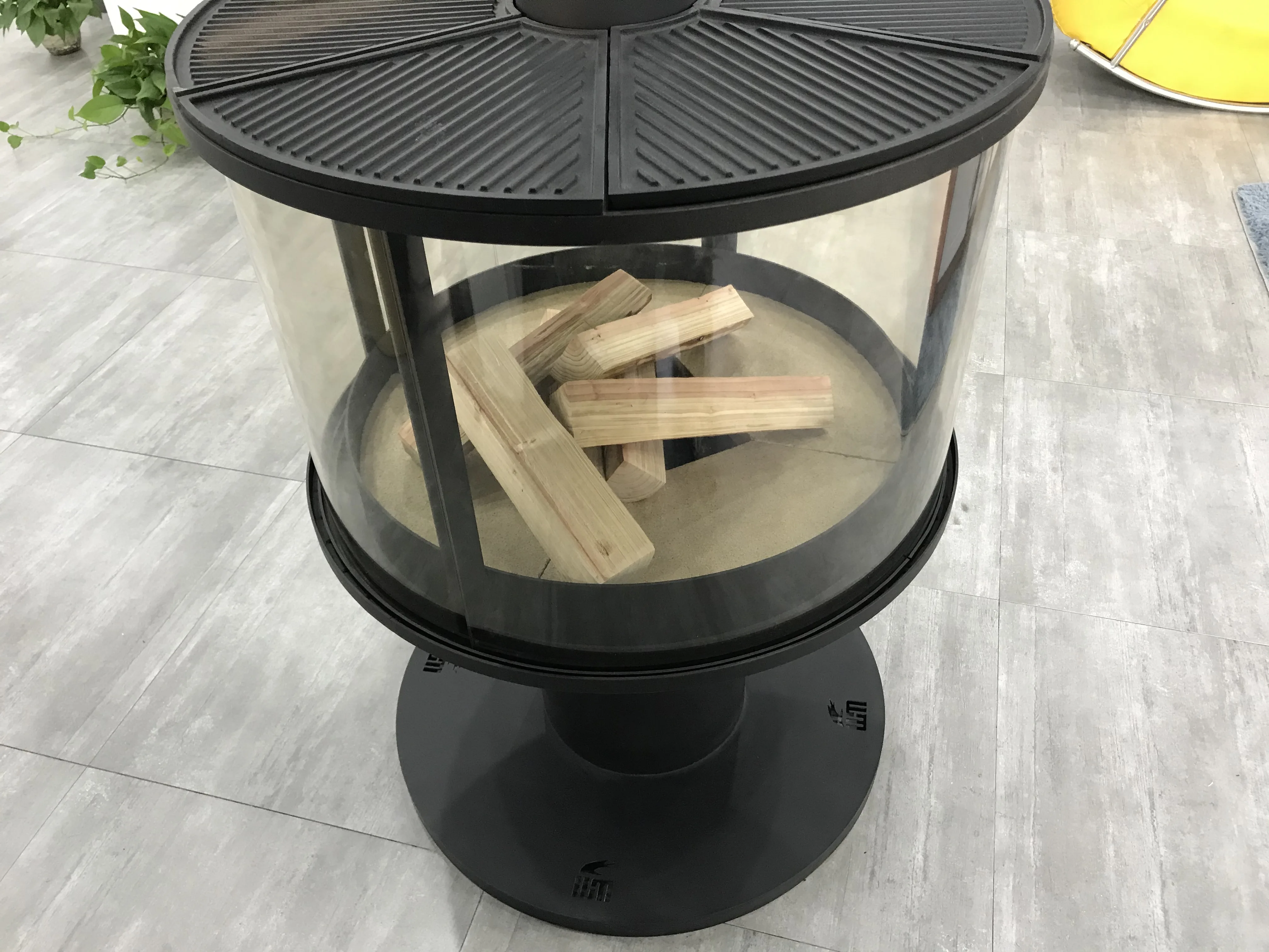 Source Warmfire factory supply wood burning fireplace wood burning stove  with round glass on m.alibaba.com