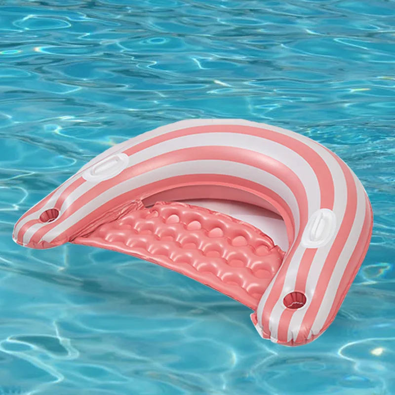 U-Shaped PVC Inflatable Floating Row Water Recliner Adult Beach Backrest & Sofa Cushion Floating Ride-On for Water Sports