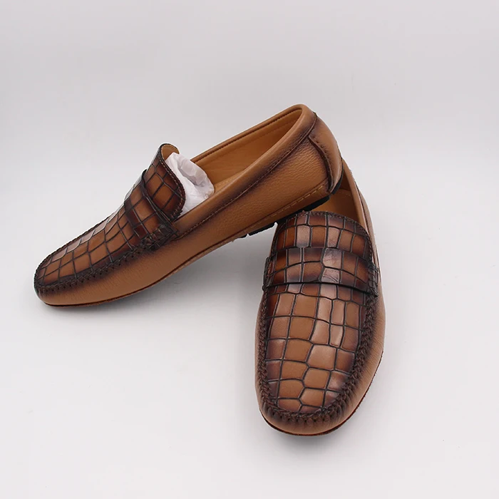 1: 1 High Quality Luxury Medusa Men Leather Shoes Designer Brown Crocodile  Cowskin Dressl Shoes Driving Shoes - China Men Leather Shoes and Driving  Shoes price