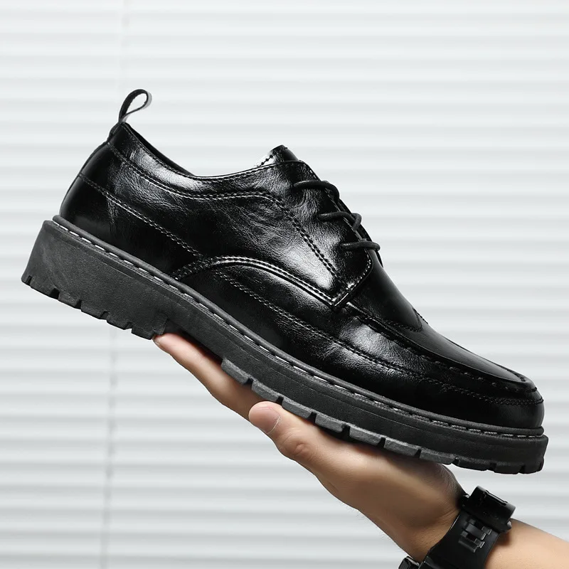 sachin and babi light blue dress Hot Sale Men's Business Shoes Formal Dress Black PU Leather Shoes Fashion  Trend British Style Leisure Daily Wear Office Shoe