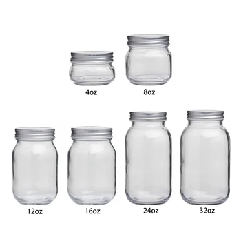 High Quality Canning Jar 4oz 8oz 12oz 16oz 25oz 32oz Glass Mason Jar ...