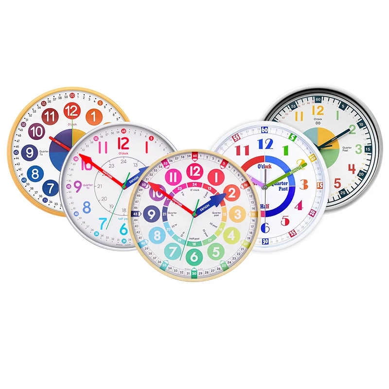 Colorful Learning Clock For Kids Study Children's Teaching Clock ...