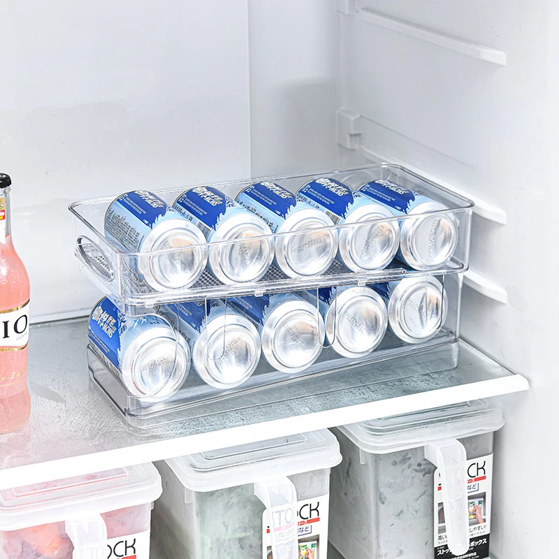 Refrigerator Organizers Fridge Beverage Bottle Storage Dispenser Box