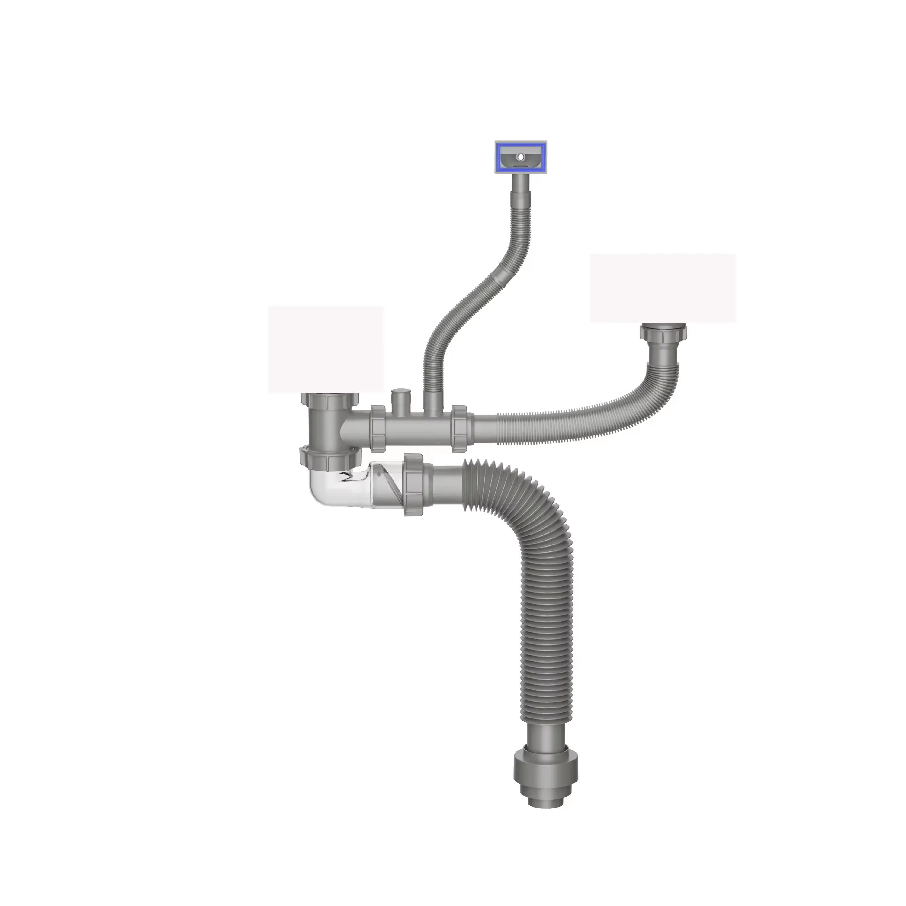 Fabriekproductie Afvoerbuis voor afvalwater Geur- en insectbestendige flexibele slang voor keukenafvoer Afvoerbuis reiniger voor wastafel