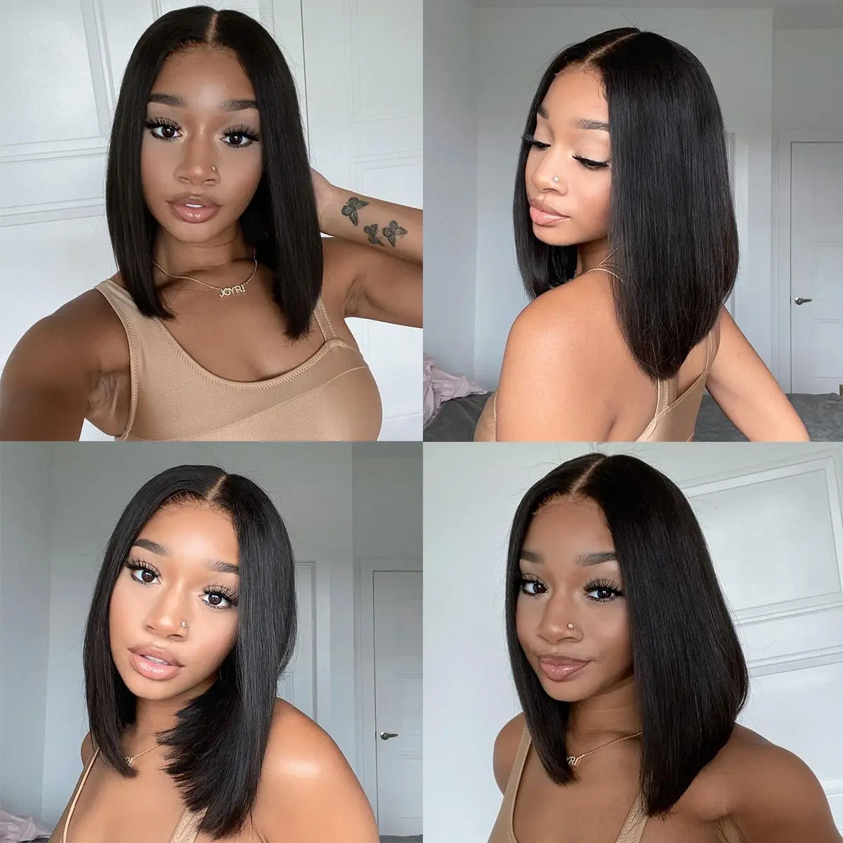 Pronto para enviar mulheres assimétricas brasileiras, afro roxo liso  mistura cor rosa hd cabelo humano, image size:1200x1200