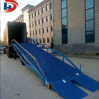 mobile yard rampCE approved 6-15ton mobile truck container load unload dock ramp hydraulic yard ramp for sale