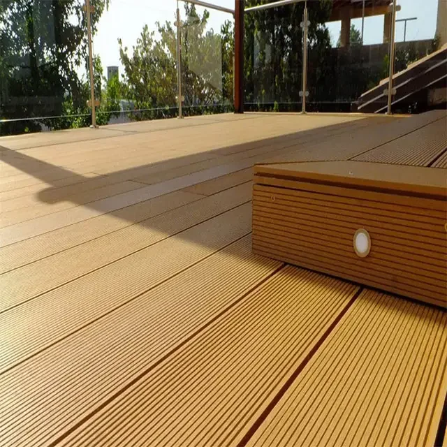 Wholesale Fire-Proof Outdoor Garden Buildings WPC Poland Decking Composite Modern Traditional Teak Wood Plastic Brushed