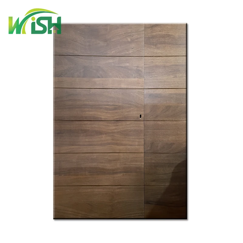 Wish Extra Large One and Half Design Modern Exterior Solid Wooden Front Entrance Pivot Entry Door for House