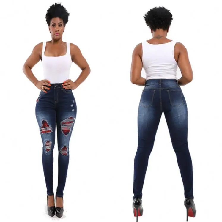 Street Ripped Jeans,Big Tight-fitting 