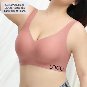 Jelly Bra Soft Support Soutien Gorge Push up Seamless Bra Thin Cup Wire Free Bralette Plus Size Bra Big Breasts Supportive Bra
