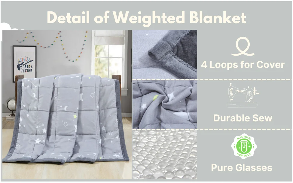 Weighted Warm Blankets For Winter Soft Polyester Minky Plush Fabric