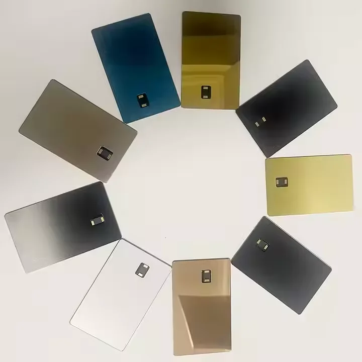 Wholesale Custom Dual Interface Metal Blank Credit Card Slot Chip Emv NFC for Contactless  Payment