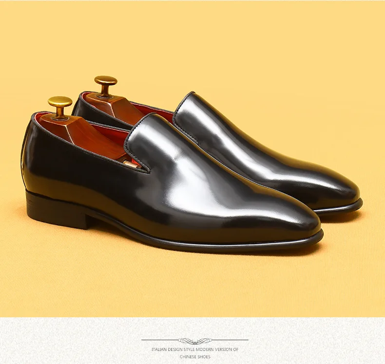 Business leather shoes men\'s head layer cowhide Amazon.com: AKOUFAL Leather Shoes Men main image 2