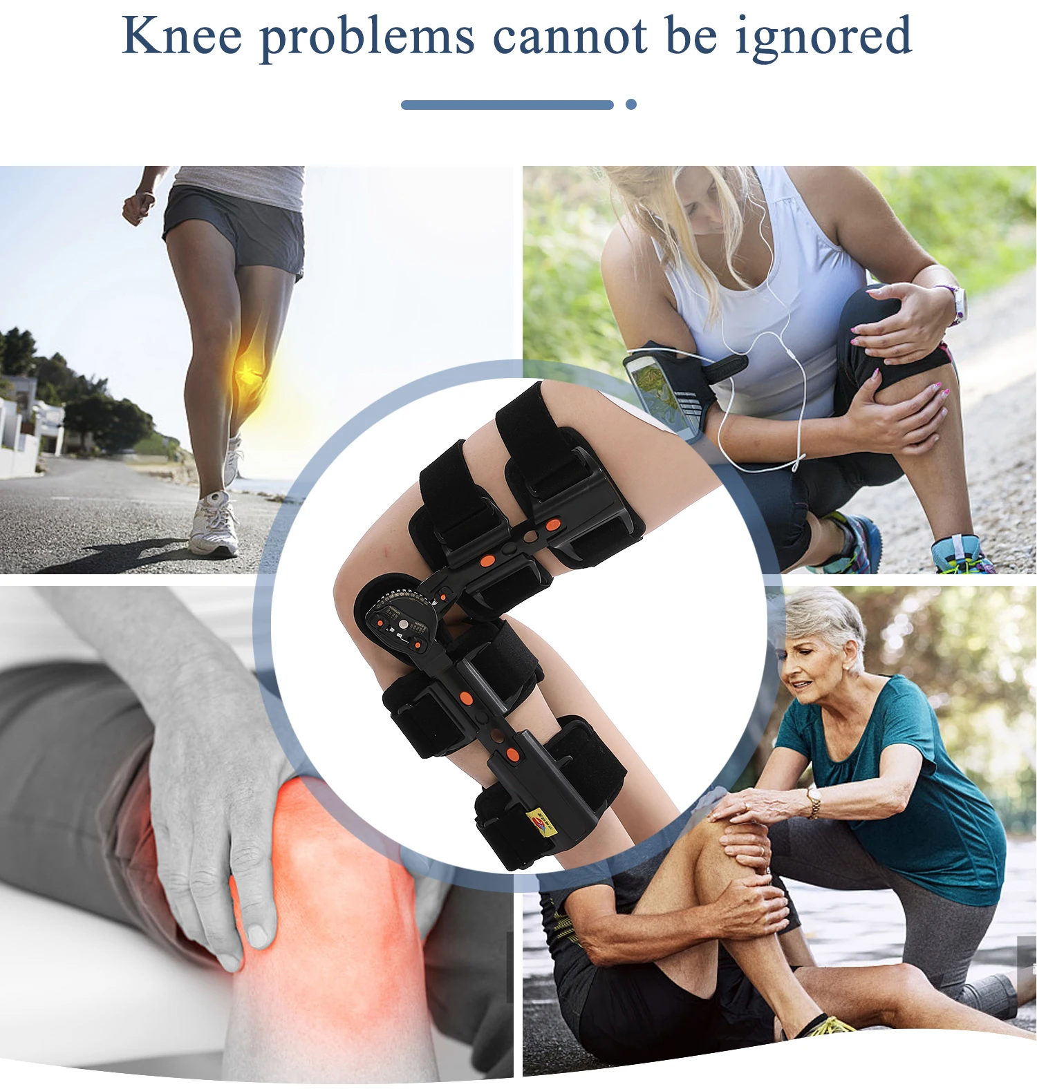 Adjustable Knee Sleeves Brace Compression Belts New Design Knee Pad ...