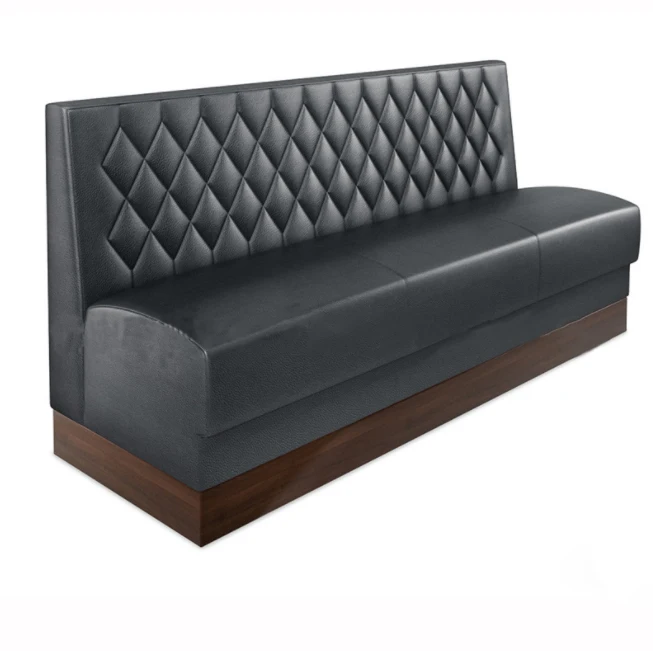 Мексиканский ресторан, круглые будки, диван, кресла, стеганые кожаные сиденья