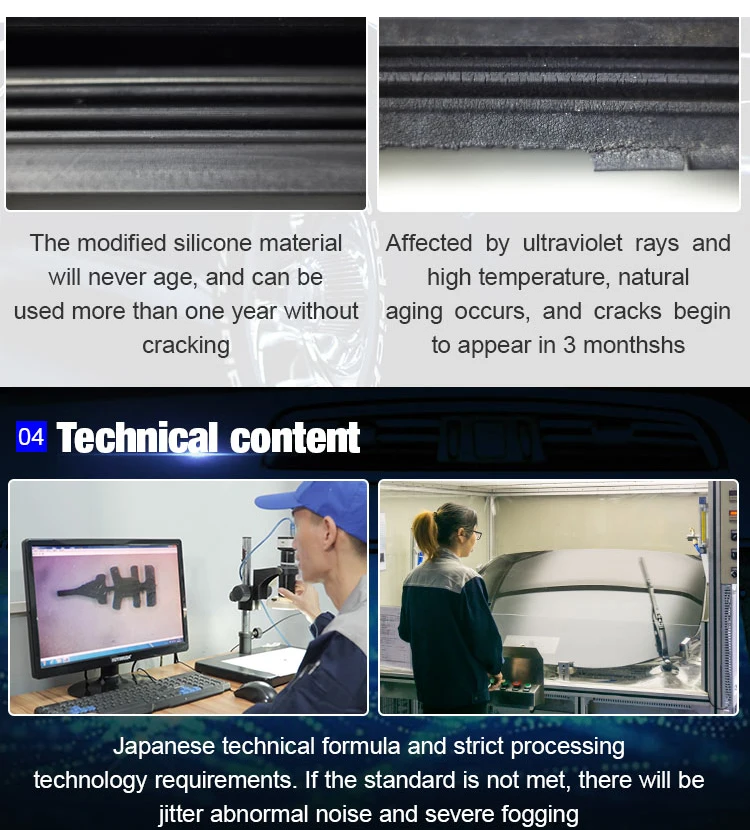 Universal Windshield Normal Rubber Wiper 14"30" Universal Frameless