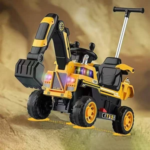 Factory Sale Electric Mini Excavator Kids Plastic Electric Digger Excavator Machinery Electric Car Type Mini Machinery