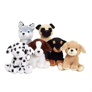 New Design Lovely Hot Sale Custom Plush Puppy Realistic Stuffed Soft Dog Doll Set Custom