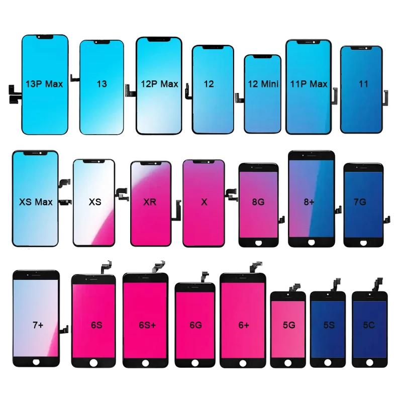 ECRAN iPHONE X/XR/XS/11/12/PRO/MAX/13/14 ECRAN LCD VITRE TACTILE SUR CHASSI