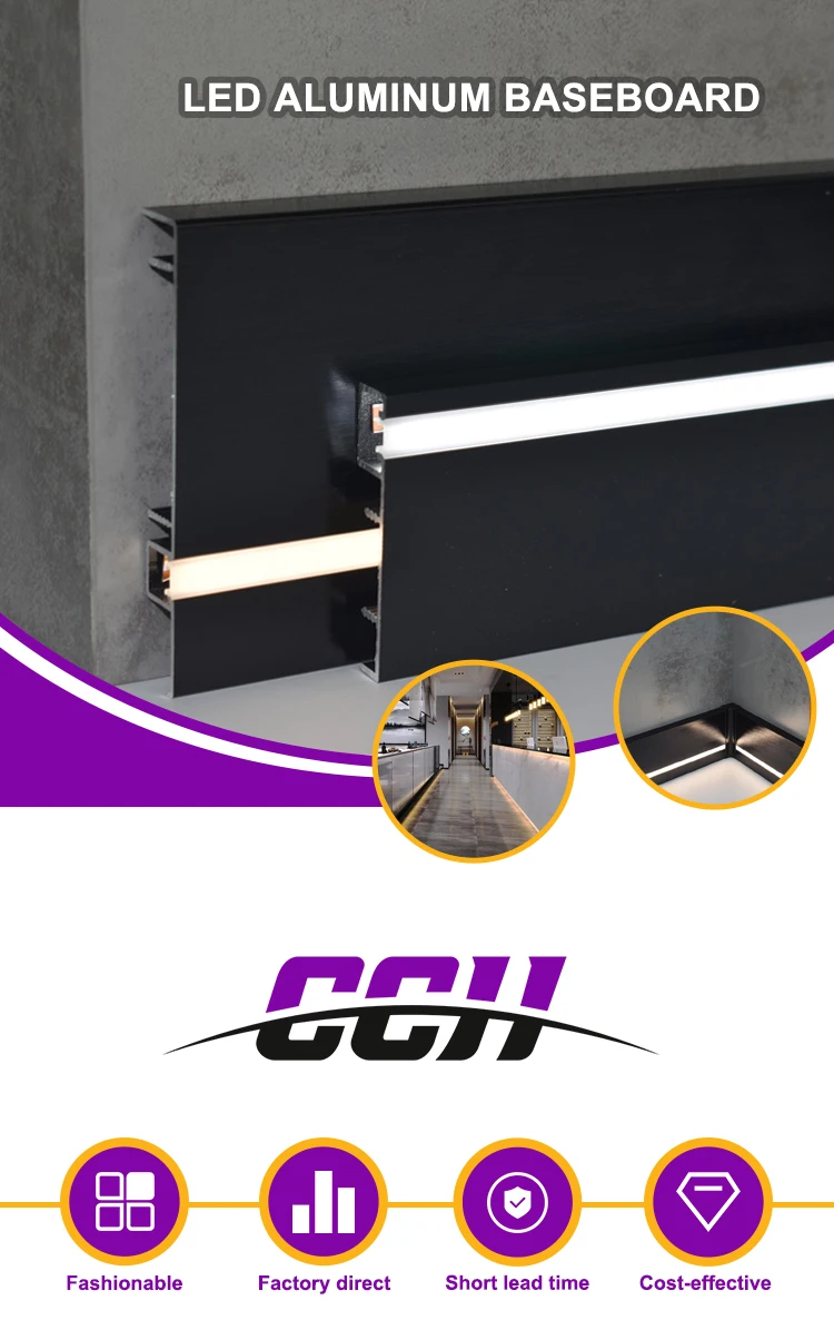 Wall Led Skirting Light Aluminum Skirting Board Baseboard Light Led